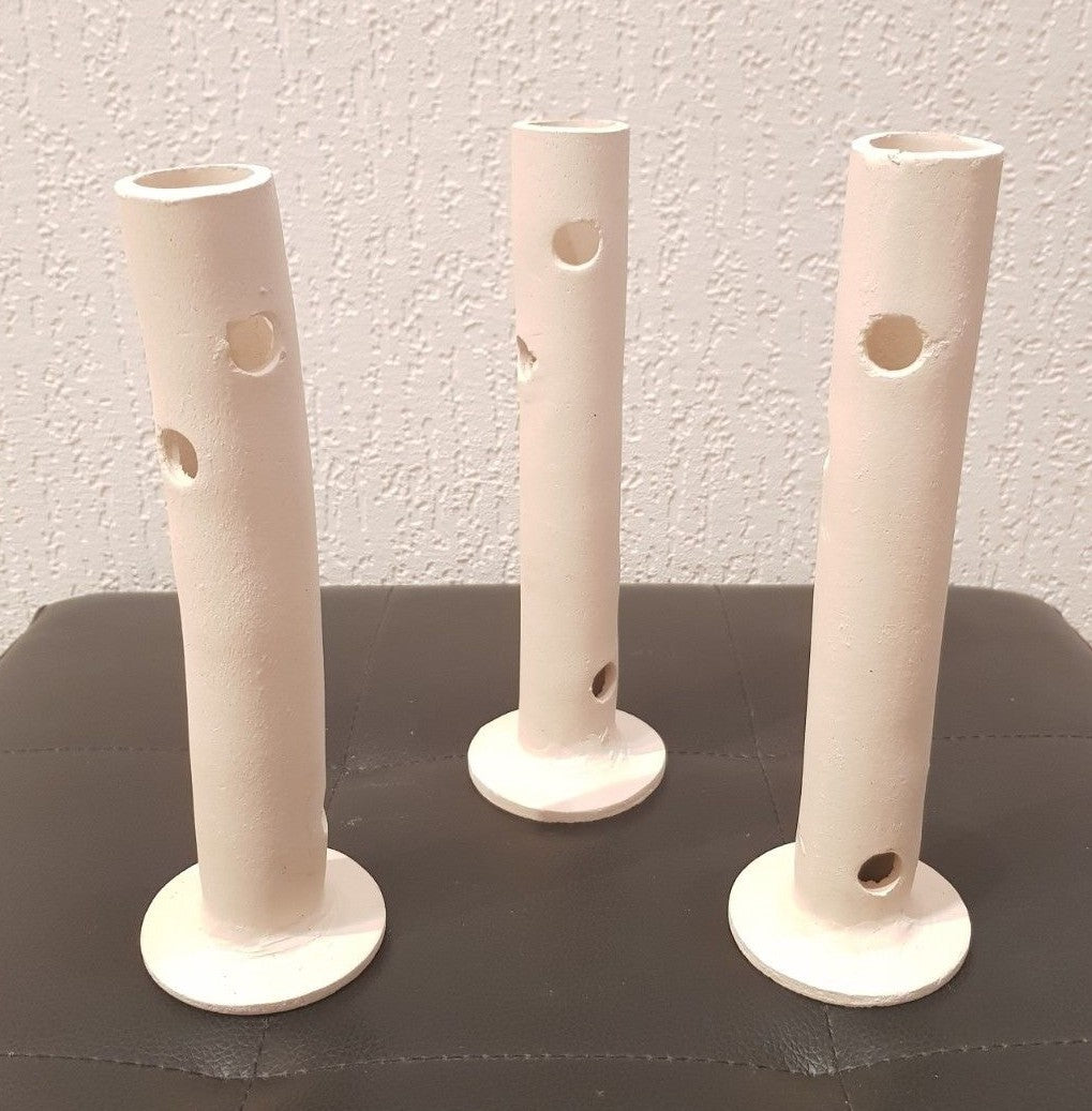 Drei weiße Garnelenstämme mit 20x3cm, Garnelenhöhle und Laichhöhle für Aquarium, Garnelenturm in natürlichem Design