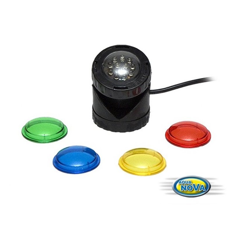 Aqua Nova LED-Teichleuchte 1,6W für Gartenteiche, Beleuchtung für Bachläufe, wasserdichte Teichlampe in Einsatz.