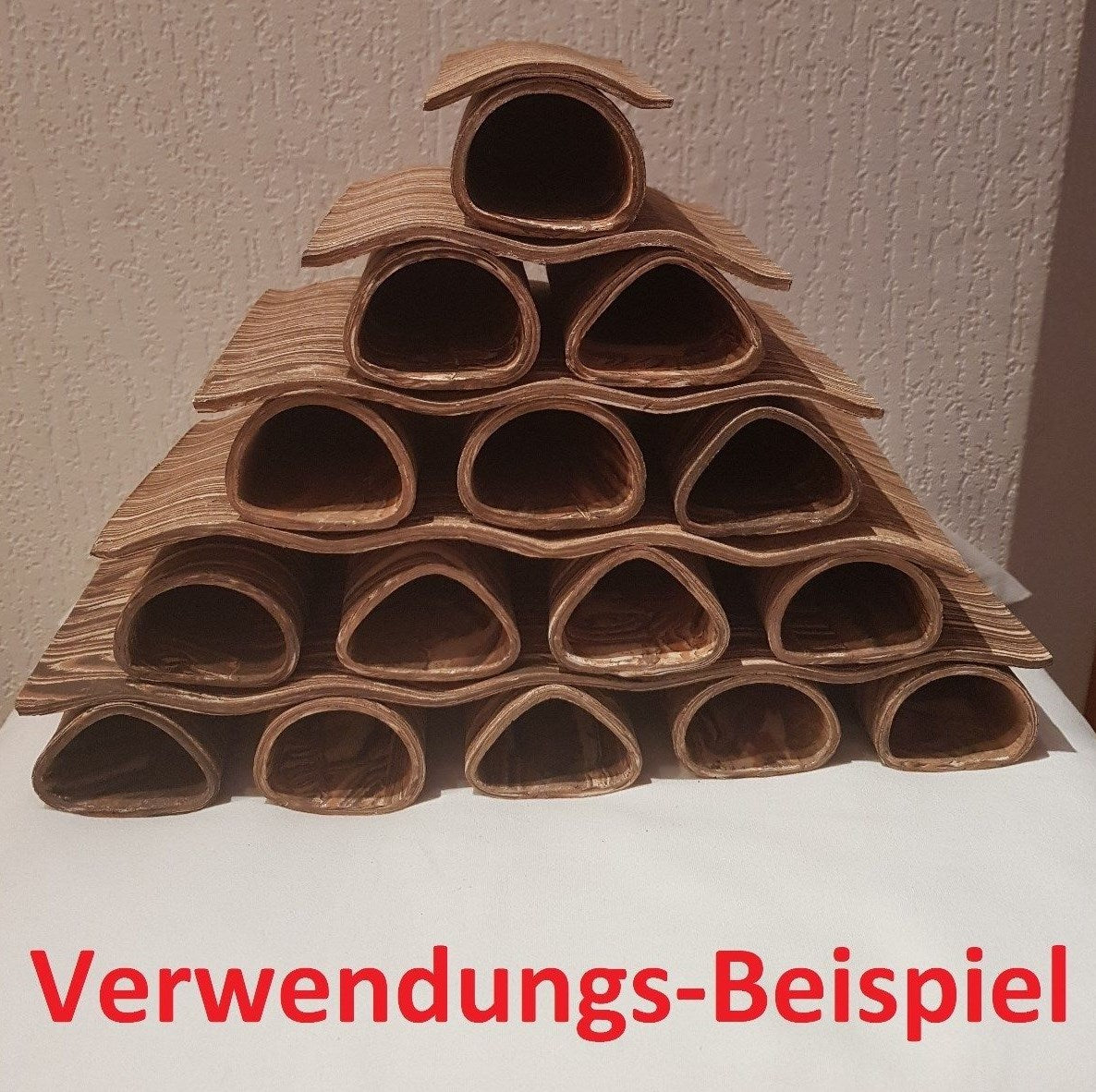 Braune 15cm Wellen-Stapelhilfe für Welshöhlen, ideal für Aquarien und Welse, mit Plattenaufbau und natürlicher Dekoration