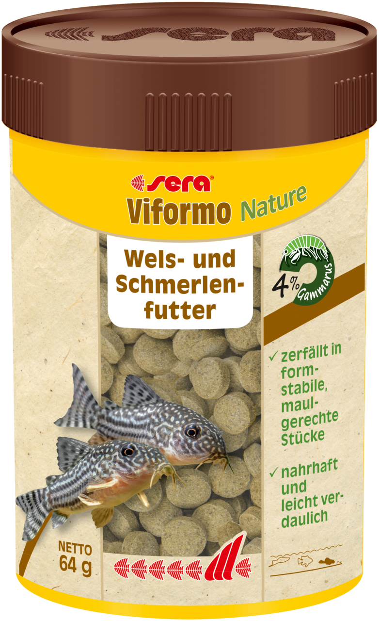 Sera Viformo Nature 100ml Futtertabletten für Welse und Schmerlen, Naturfutter, ideal für Aquarienfische