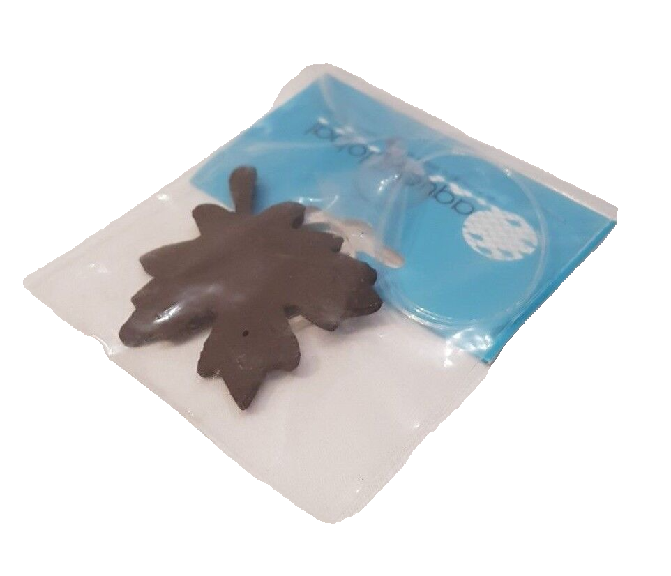 Brauner und schwarzer Ton-Ahornblatt-Futterbeschwerer für Aquarium, 7,5 cm, mittelgroß, naturbelassen.