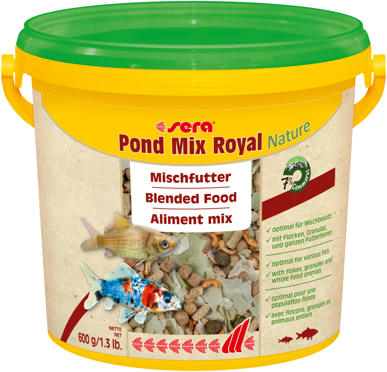 Sera Pond Mix Royal Nature Teichfutter, Mischfutter für Gartenteichfische, in 3800ml Packung, hochwertiges Fischfutter