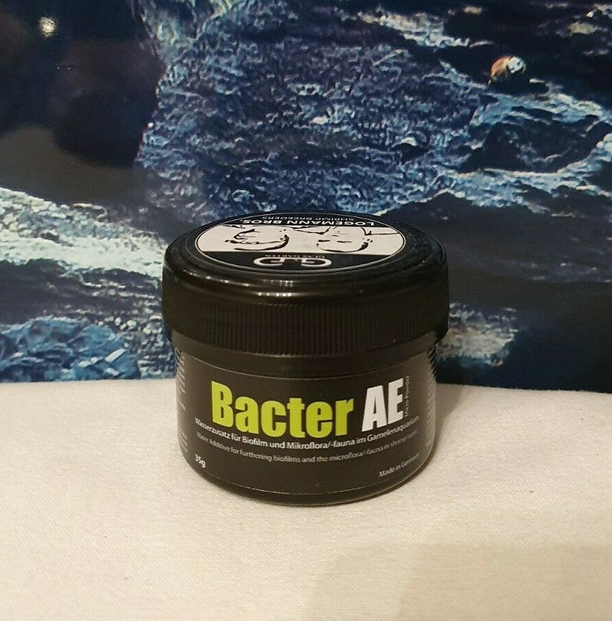 GlasGarten Bacter AE 35g, Mikroorganismen, Aminosäuren und Enzyme für den Garten, in einer weißen Packung mit grüner Beschriftung