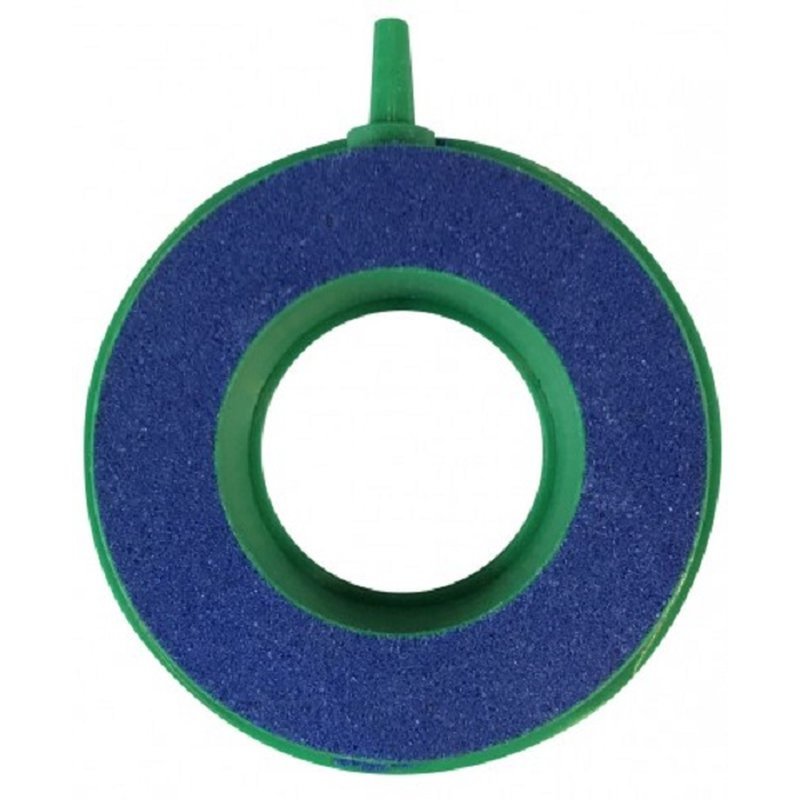 Aqua Nova Sprudelstein in Ringform, 7,5 cm, dekorativer Ausströmerstein für Aquarien, detailreiche Oberflächenstruktur