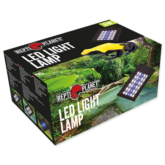 Repti Planet LED-Lampe mit 30 Dioden, 6W, für Terrarien, mit wandelnden Blättern, ideal für Reptilien und Pflanzen.
