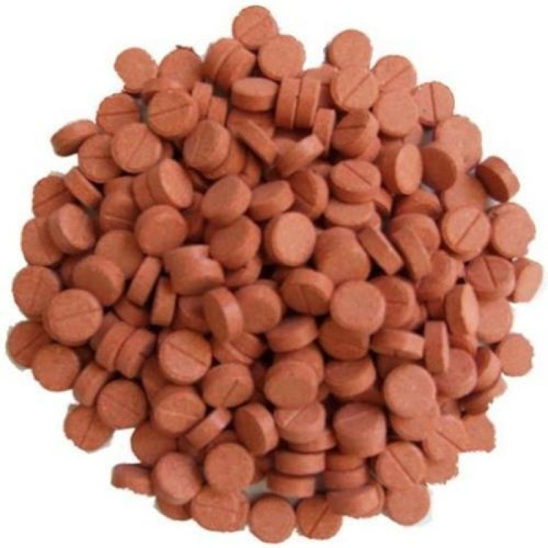 Astaxantin Tabletten 11mm, 100g, rötliche Futtertabletten für Welse, Markenlos, für Aquarienfische, naturbelassen