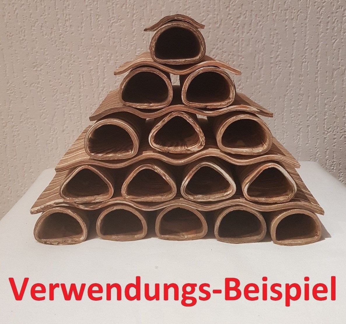 Zwei Ton Stapelhilfen mit Wellenmuster für Welshöhle und Terra Platten im Welse Aquarium, von Ceramic Nature