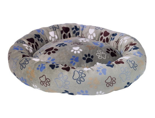 Hellgraues Hundebett Lissi Classic von Nobby, 50cm, weiche Liegefläche für Hunde und Katzen, rundes Hundekissen.