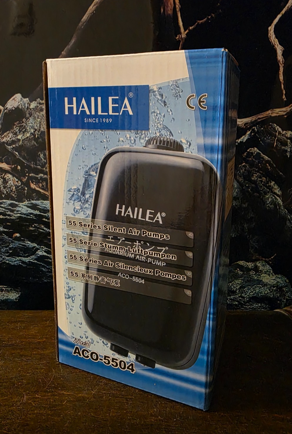 Hailea Membranpumpe 5504, leise Aquarium-Luftpumpe mit 270l/h, 5W, für Aquarien und Durchlüftung