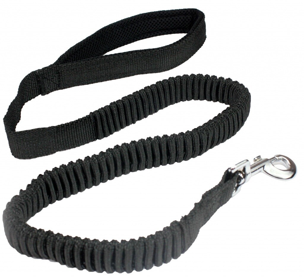 Schwarzes Hundebungee-Seil mit Griff, 2,5 cm breit und 120-200 cm lang, ideal für Hundezubehör von Pet Nova