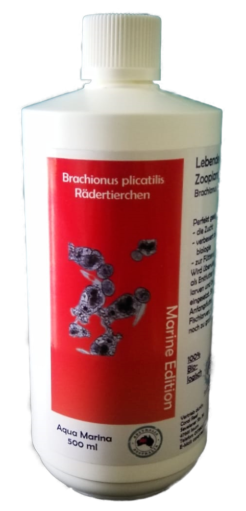 Coral Reef Planktonfutter in 500ml Flasche mit Rädertierchen für Meerwasseraquarium und Meeresfischernahrung