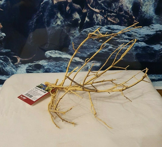 Hobby Wüstenstrauch aus Holz, 24x23x18cm, als Dekoration für Reptilien, Schlangen im Terrarium