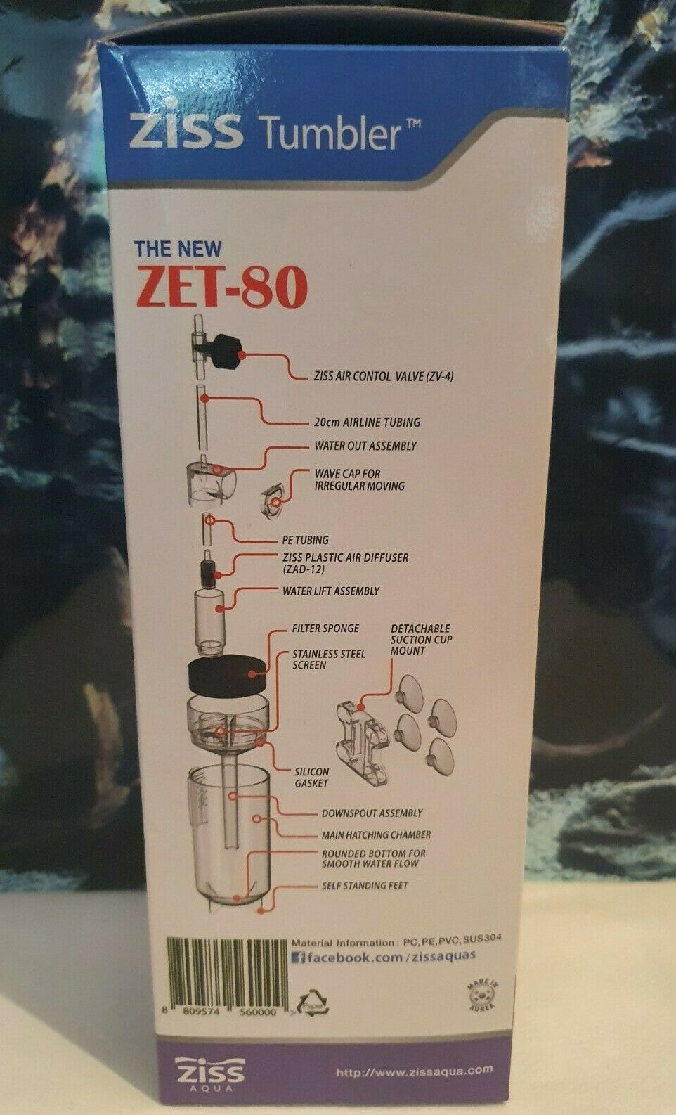 Ziss Egg Tumbler für Cichliden und Diskus, Inkubator für Fischeier und Larven, mit transparenter Kammer und Wasserstandsanzeige