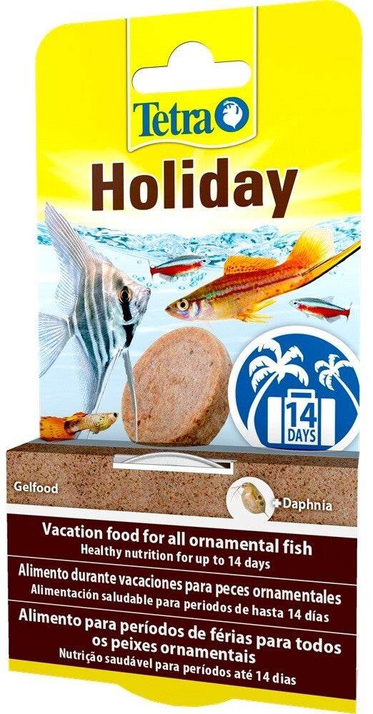 Tetra Holiday Gelfutterblock 30g, ideal für bis zu 14 Tage Urlaub oder Ferienfutter für Aquarienfische, von Tetra