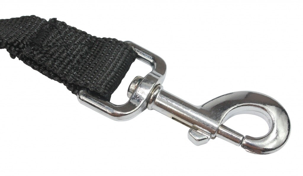 Schwarzes Hunde Bungee Seil mit Griff, 2,5 cm breit, 120-200 cm lang, von Pet Nova, Hundezubehör für Spaziergänge