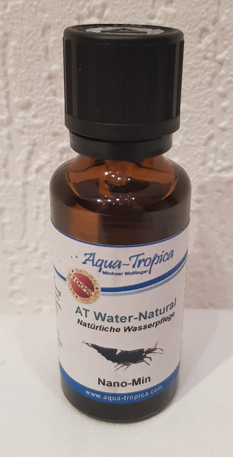 Aqua-Tropica Water-Natural Nano-Min 30ml Flasche mit Mineralien für Garnelen, natürliche Wasserpflege, Nano-Min Produkt