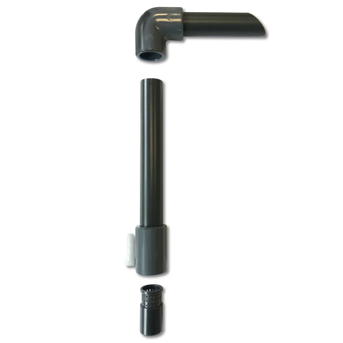 Schwarzer JAC Mobilfilter 10x10x40cm mit Hamburger Mattenfilter und Luftheber, für Luftreinigung und Filterung.