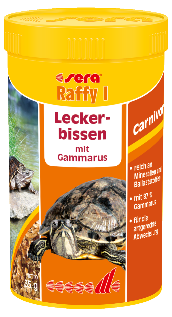 Sera Raffy I Leckerbissen mit Gammarus für Reptilien, 250ml, Carnivor, frische Tiernahrung in Dose