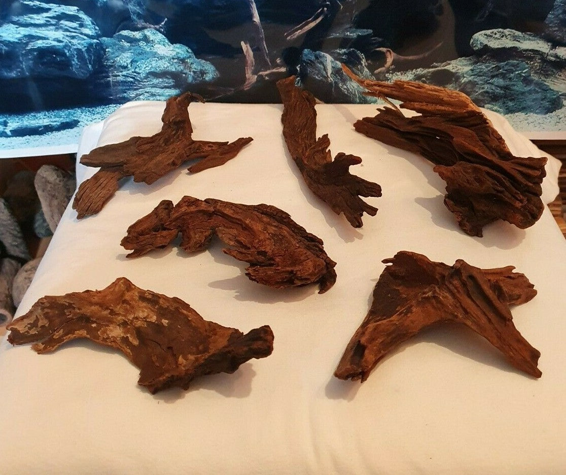 Dunkle Wurzel aus Naturholz, ca. 13-30 cm, für Aquarium mit Welsen und Fischen, natürliche Dekoration für Aquarien