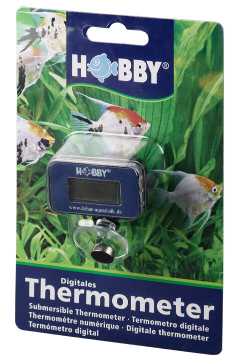 Hobby Nano-Thermometer mit Sauger für Aquarien, digitales Aquarium-Zubehör, zeigt Wassertemperatur auf Display