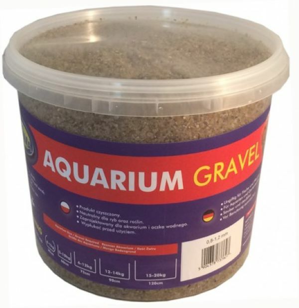 Aqua Nova Aquarienkies, natürlicher Flussboden Gravel, 5kg, 0,8-1,2mm, feiner Aquariumkies für Aquarien, Nahaufnahme