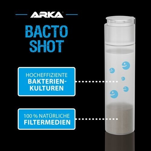 Arka Bacto Shot 50ml hochaktive Bakterien für Süß- und Meerwasseraquarien, Impfkulturen und Aquarienpflege