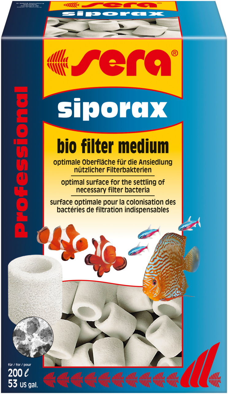 Sera Siporax Bio Filtermedium, 1000ml Hamburger Mattenfilter für Aquarienfiltration, biologisches Filtermaterial