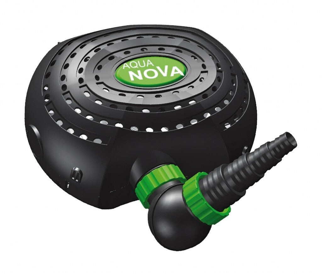 Aqua Nova Teichpumpe, 3500l/h, energiesparend mit 14W, für Gartenteiche, langlebig und effizient, in Betrieb.