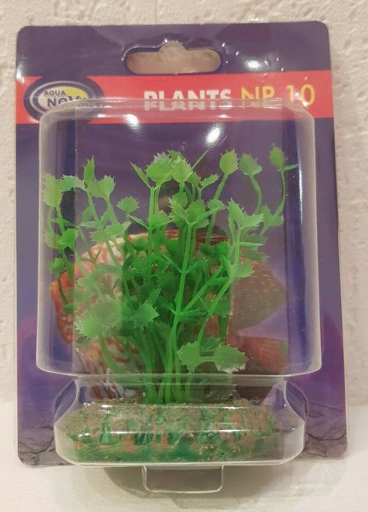 Künstliche grüne Aquarium Pflanze von Aqua Nova, 10 cm kleine Wasserpflanze aus Plastik für Aquarien-Dekoration