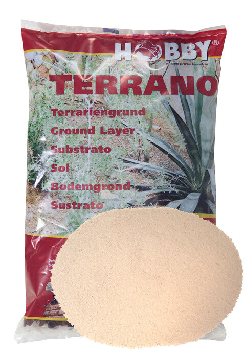 Hobby Terrano Desert Terrariensand weiß, 0-1 mm, 5 kg, Bodengrund für Terrarium mit feinem weißen Sand