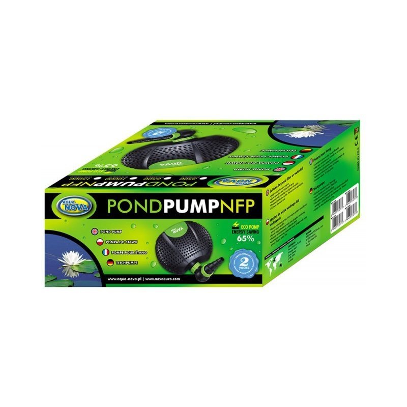 Aqua Nova ECO II Teichpumpe, 50W, mit 6500l/h Förderleistung, für Gartenteiche, zeigt die Pumpe im Einsatz.