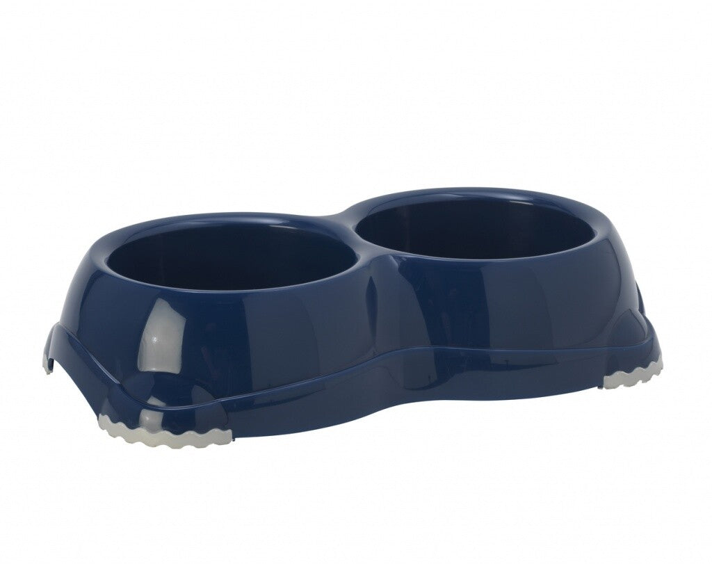 Rutschfester Hunde Futternapf und Trinknapf von Pet Nova, dunkelblau, jeweils 330ml, ideal für Hundeernährung und Wasserversorgung