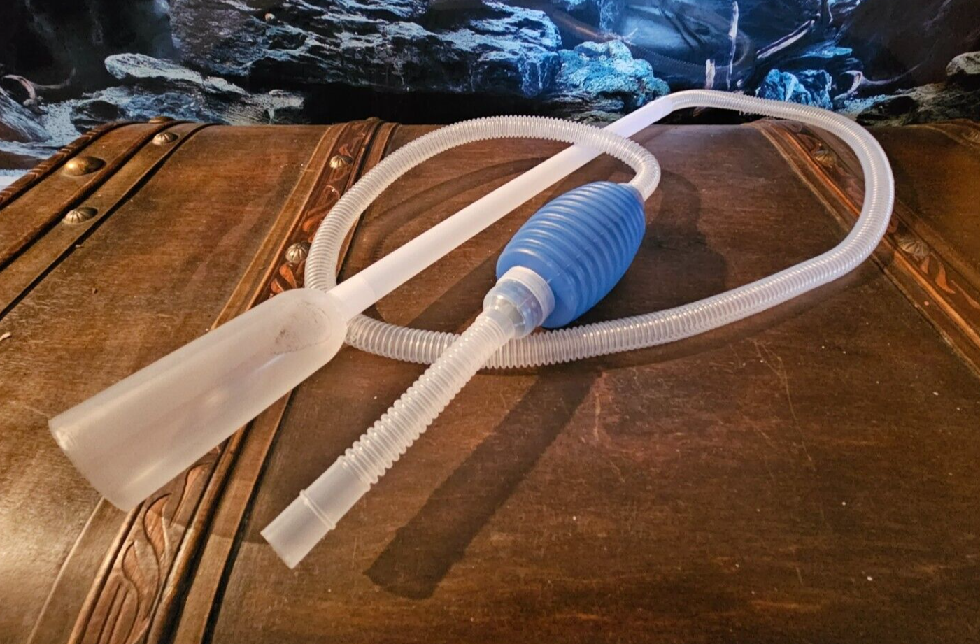 Aquarium Bodenreiniger mit Mulmsauger und Ansaugpumpe, 165 cm, flexible Mulmglocke für sauberes Aquarium, ohne Markenname