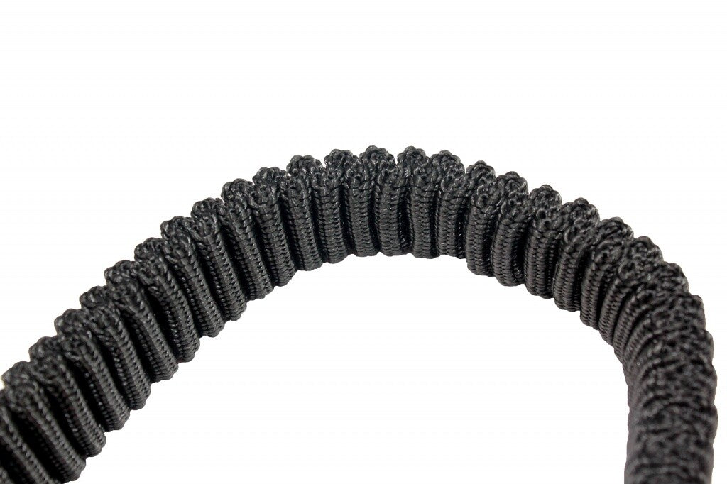Schwarzes Hunde Bungee-Seil mit Griff, 2,5 cm breit, 120-200 cm lang, von Pet Nova, Hundezubehör für mehr Bewegungsfreiheit