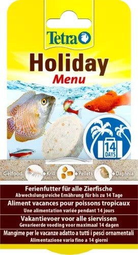 Tetra Holiday Menu 30g Gelfutterblock für Fische, ideal für bis zu 14 Tage Urlaub und Ferienfutter, schwimmende Fischfutter.