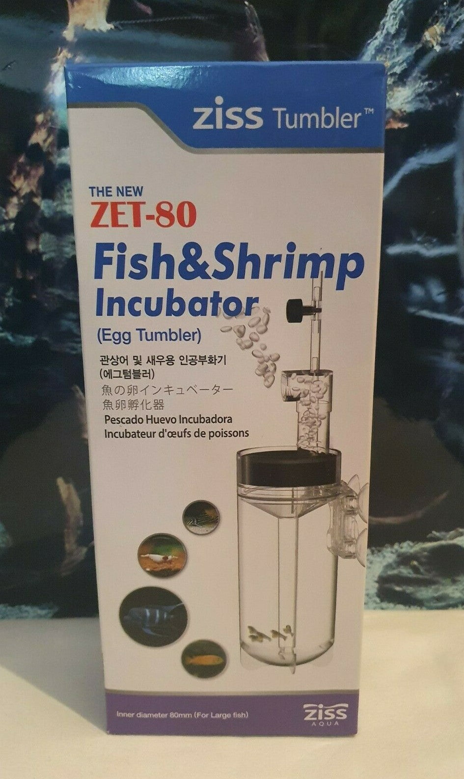 Ziss Egg Tumbler für Cichliden und Diskus, Inkubator für Fischeier und Larven, mit transparentem Gehäuse und Wasserstandsanzeige