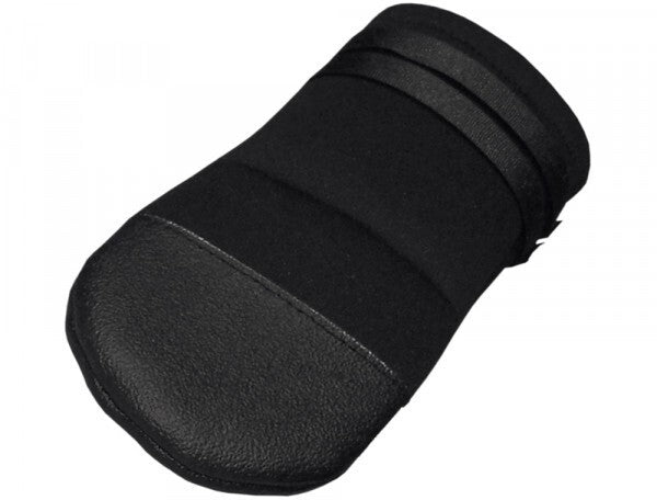 Zwei schwarze Hundepfoten-Schutzhandschuhe aus Neopren für große Retriever, ideal zum Schutz der Pfoten beim Spaziergang.
