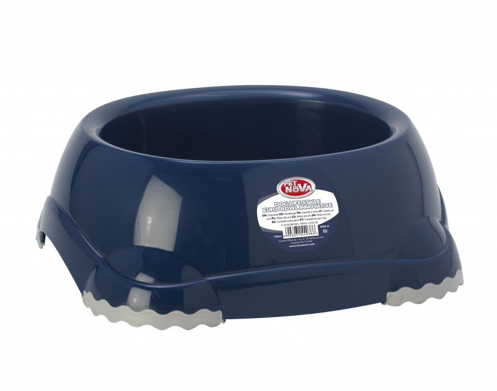 Rutschfester Hunde Futternapf XL von Pet Nova, dunkelblau, 2200ml Fassungsvermögen, für Wasser und Futter, robust und leicht zu reinigen