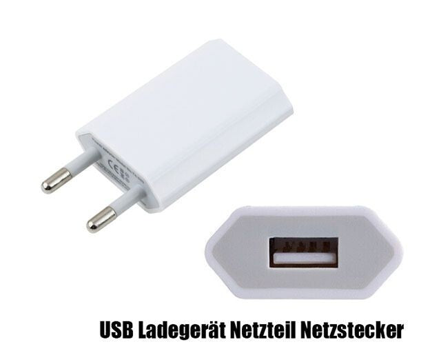 Bioloark USB-Netzteil in Weiß für Bioloark Lampen und Bottle LEDs, Anschluss und Kabel sichtbar