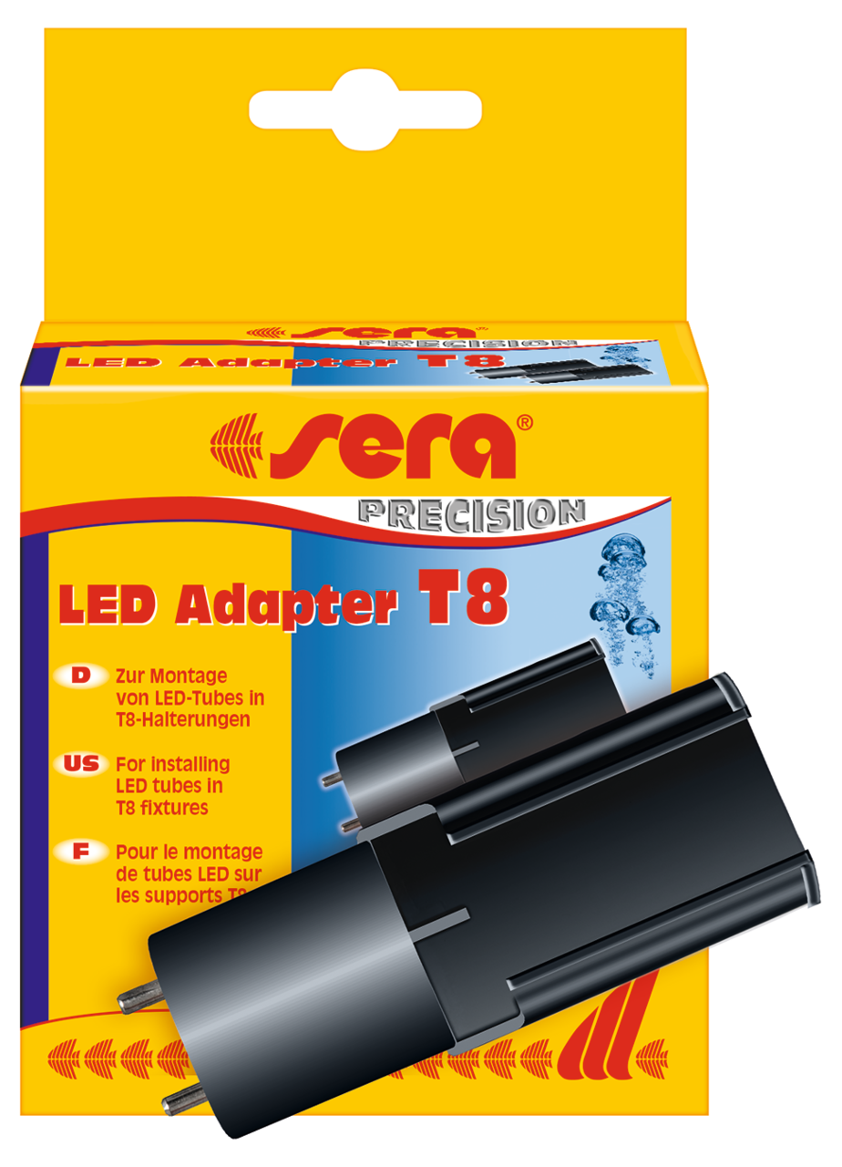 sera LED Adapter T8 2er Pack für die Montage von LED Röhren in T8 Halterungen, leicht zu installieren und langlebig