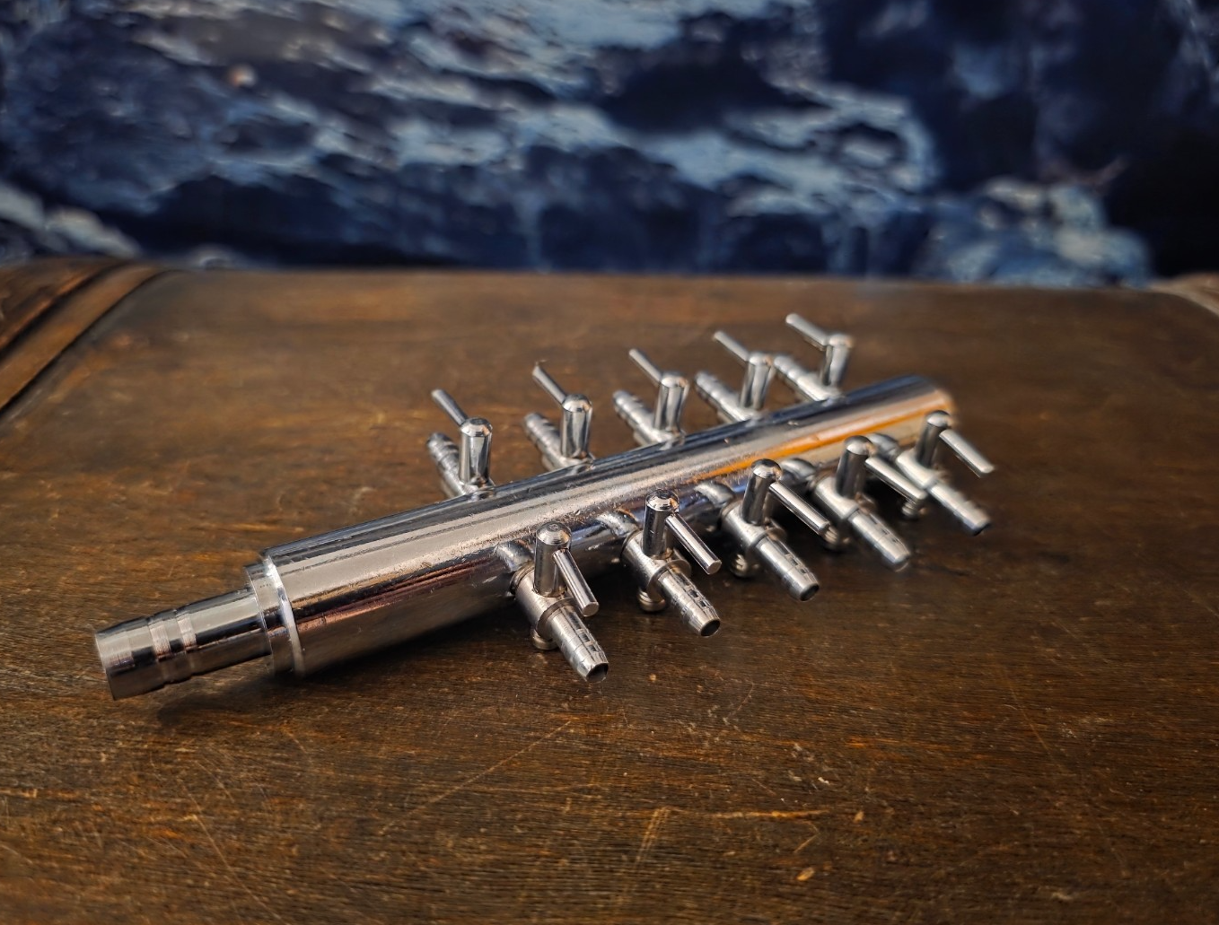 Metall-Luftverteiler 10-fach für 4/6mm Luftschläuche, geeignet für Aquarium und Membranpumpen, leicht zu installieren