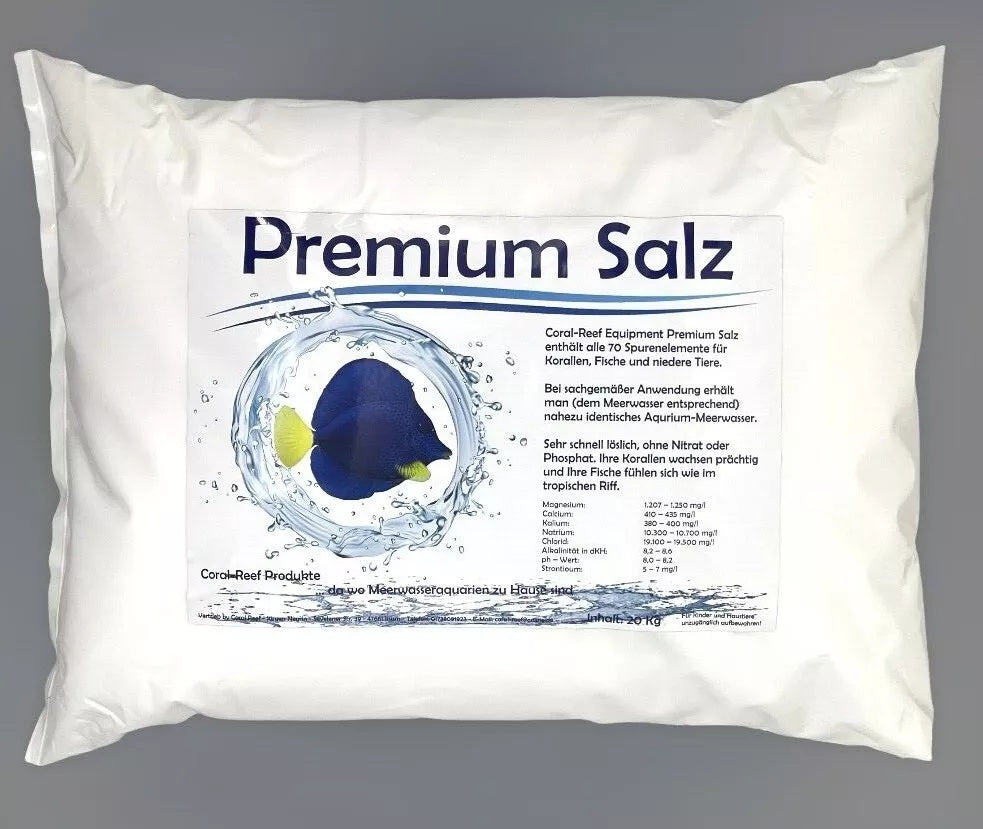 Coral Reef Premium Meerwasser Salz 20kg Beutel + 2kg GRATIS - SUPER SPARPREIS
